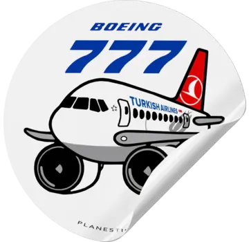 Plane Sticker Sticker Turkish B777 Round