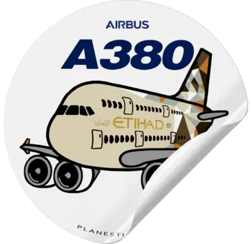 Plane Sticker Sticker Etihad A380 Round