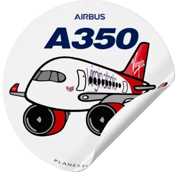 Plane Sticker Sticker Virgin Atlantic A350 Round