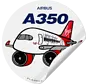 Sticker Virgin Atlantic A350 Round
