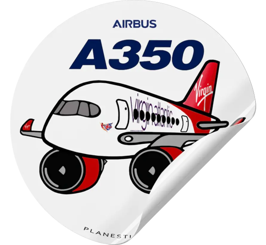 Sticker Virgin Atlantic A350 Round