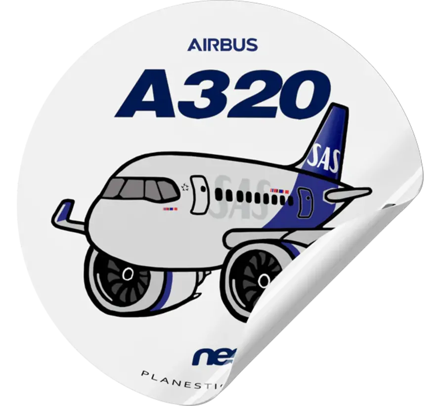 Sticker SAS A320 Round