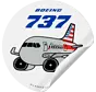 Sticker American B737 Max Round