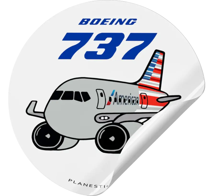 Sticker American B737 Max Round