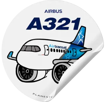 Plane Sticker Sticker Air Transat A321 Round