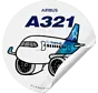 Sticker Air Transat A321 Round