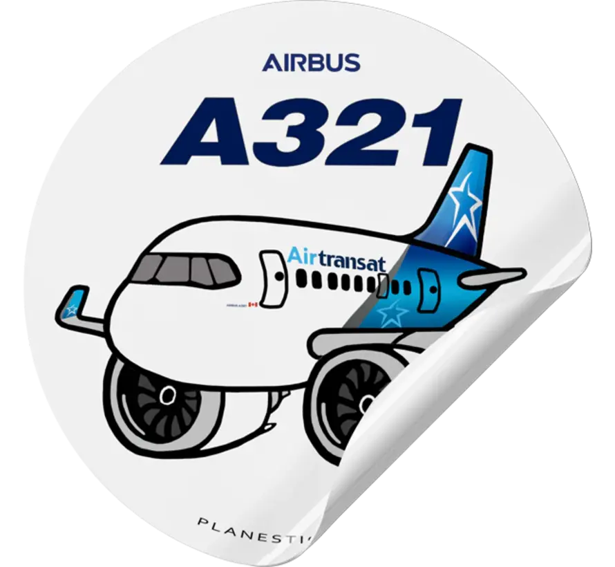 Sticker Air Transat A321 Round