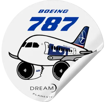Plane Sticker Sticker LOT B787 Round