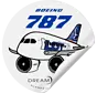 Sticker LOT B787 Round