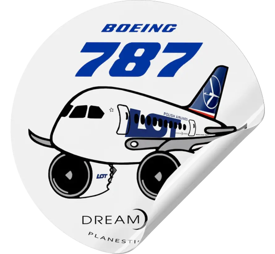 Sticker LOT B787 Round