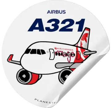 Plane Sticker Sticker Air Canada Rouge A321 Round