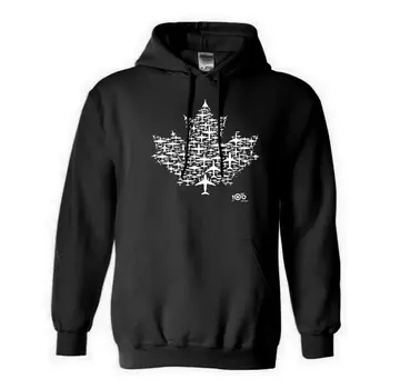 Labusch Skywear RCAF 100 Maple Leaf Collection Adult Unisex Hoodie Black
