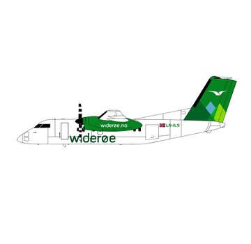 3D Design Deck dash-8-100 Wideroe LN-ILS current livery 1:200 (3d printed resin)