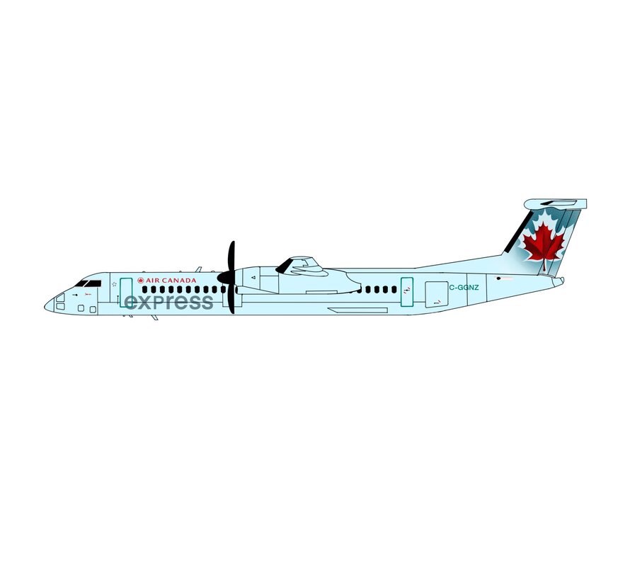 dash-8 Q400 Air Canada Express jazz 2004 blue livery C-GGNZ 1:400 +New Mould+ (3d printed resin) +pre-order+