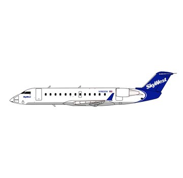 3D Design Deck CRJ200 Skywest Airlines corporate blue tail livery N980SW 1:400