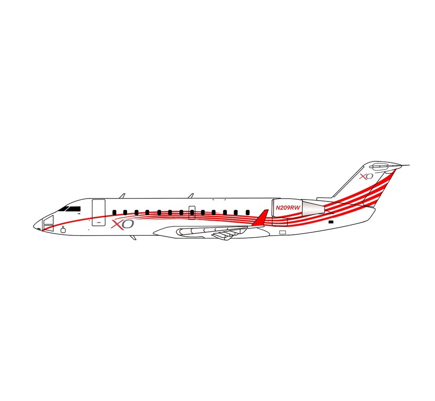 CRJ200 XO Jet Corporate N209RW 1:400  +Pre-order+