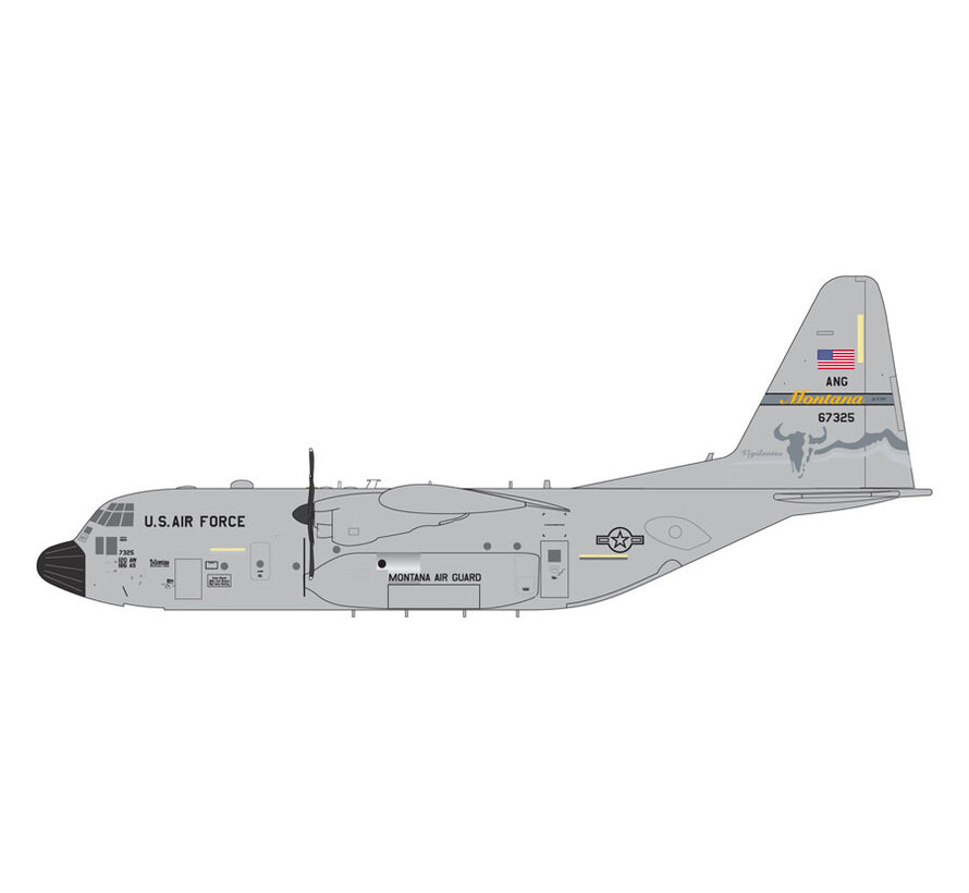 C130H Hercules U.S. Air Force Montana ANG  96-7325 grey 1:200