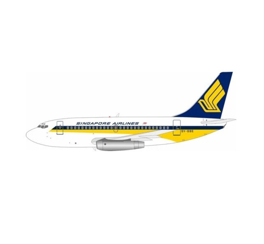 B737-100 Singapore Airlines yellow cheatline 9V-BBE 1:200 +pre-order+