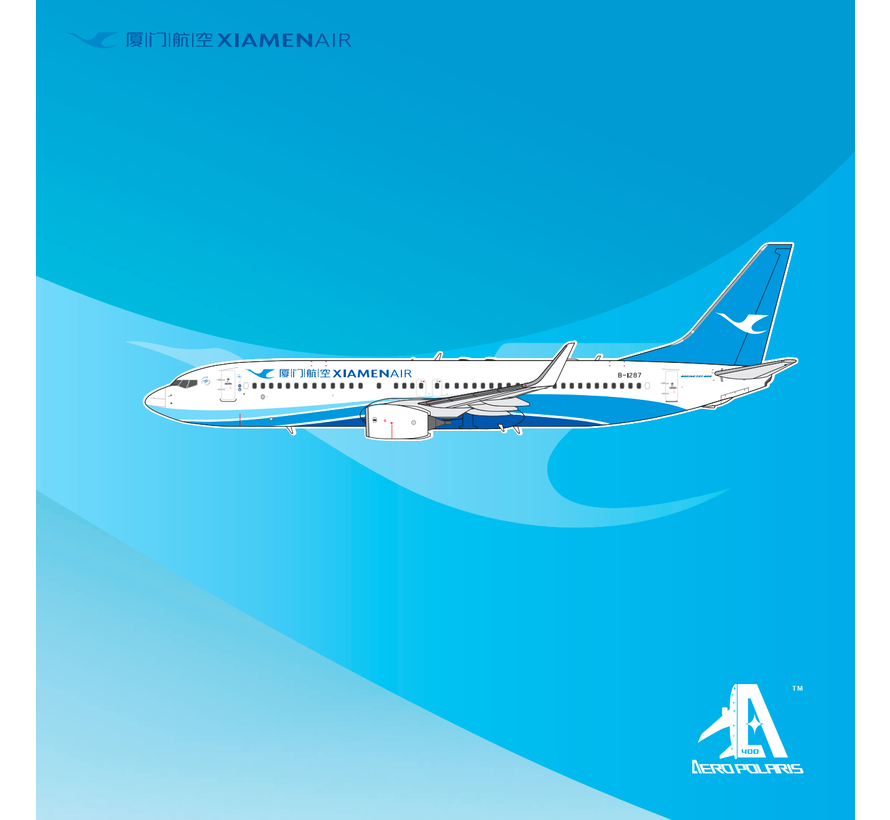B737-800W Xiamen Air B-1287 1:400 winglets +pre-order+