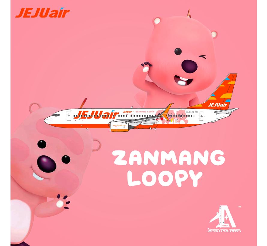 B737-800S Jeju Air Livery Zanmang Loopy HL8322 1:400 scimitars +pre-order+
