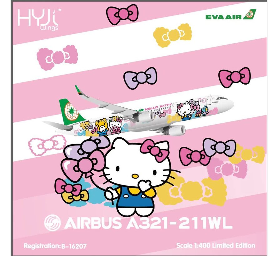 A321S Eva Air Hello Kitty B-16207 1:400 sharklets +pre-order+