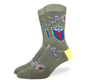 Good Luck Socks Men's P51 Mustang Socks Adult Size 7-12