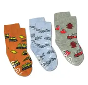 Good Luck Socks Airplanes, Construction and Firefighter Kids Socks / 3-Pack (0-12 months)