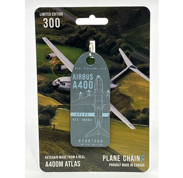Plane Chains Airbus A400M Atlas Royal Air Force ZM403 metal aircraft skin tag CONSIGNMENT