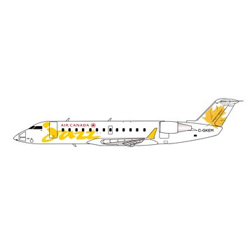 3D Design Deck CRJ200 Air Canada Jazz Original Yellow Maple Leaf livery C-GKEM 1:400 +New Arrival+