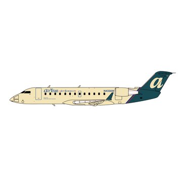 3D Design Deck CRJ200 Air Tran Jet Connect N433AW 1:400 +New Arrival+
