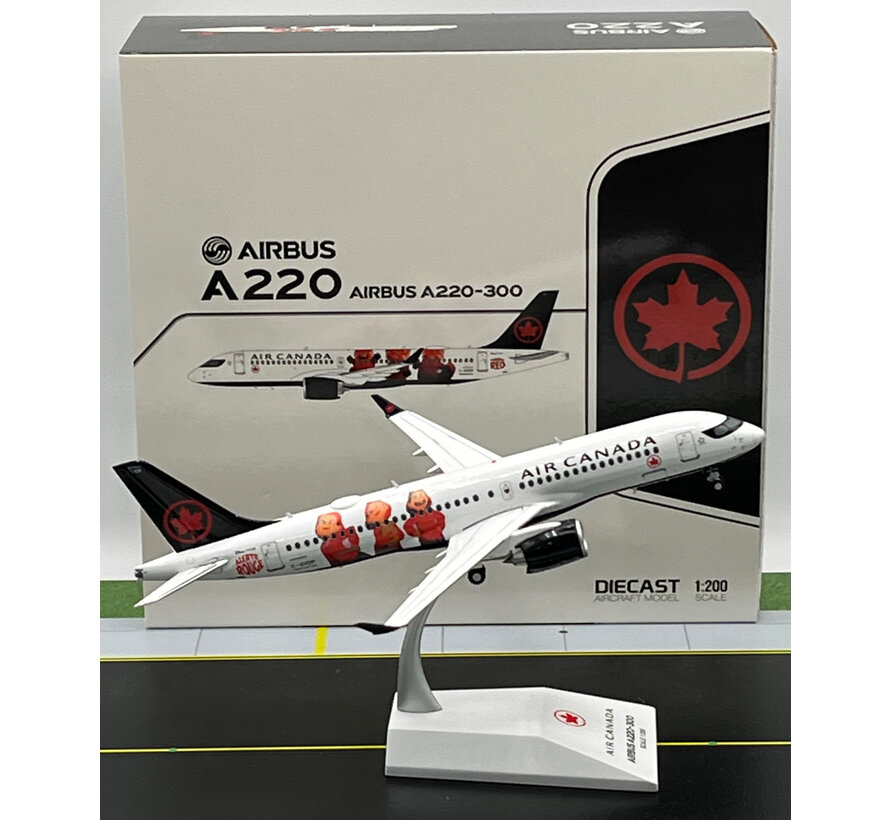 A220-300 Air Canada Turning Red C-GVDP 1:200 with stand +NEW ARRIVAL+