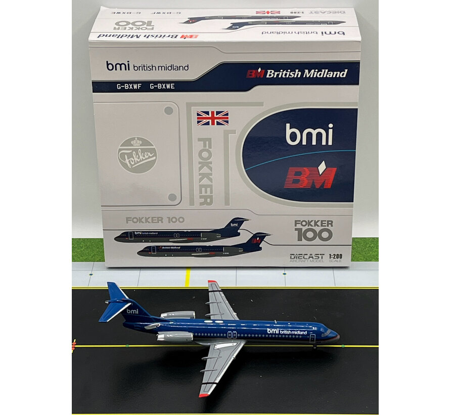 Fokker F100 G-BXWF British Midland 1:200 +NEW ARRIVAL+