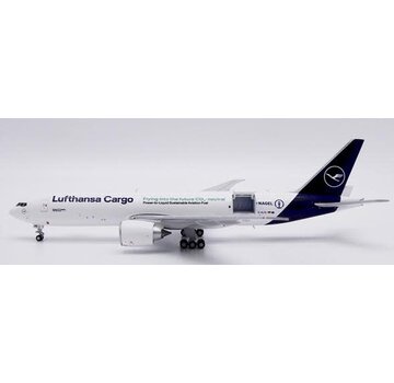 JC Wings B777F Lufthansa Cargo Flying into the future CO2-neutral 2018 livery D-ALFK 1:400 Interactive +PRE-ORDER+