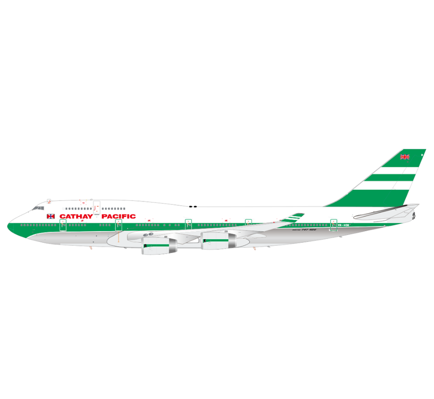 B747-400 Cathay Pacific original green tail livery VR-HOR 1:200 polished +PRE-ORDER+