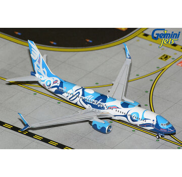 Gemini Jets B737-800S Alaska Airlines  N559AS ”Salmon People” (upgrade stand) RESTOCK 1:400 * NEW ARRIVAL