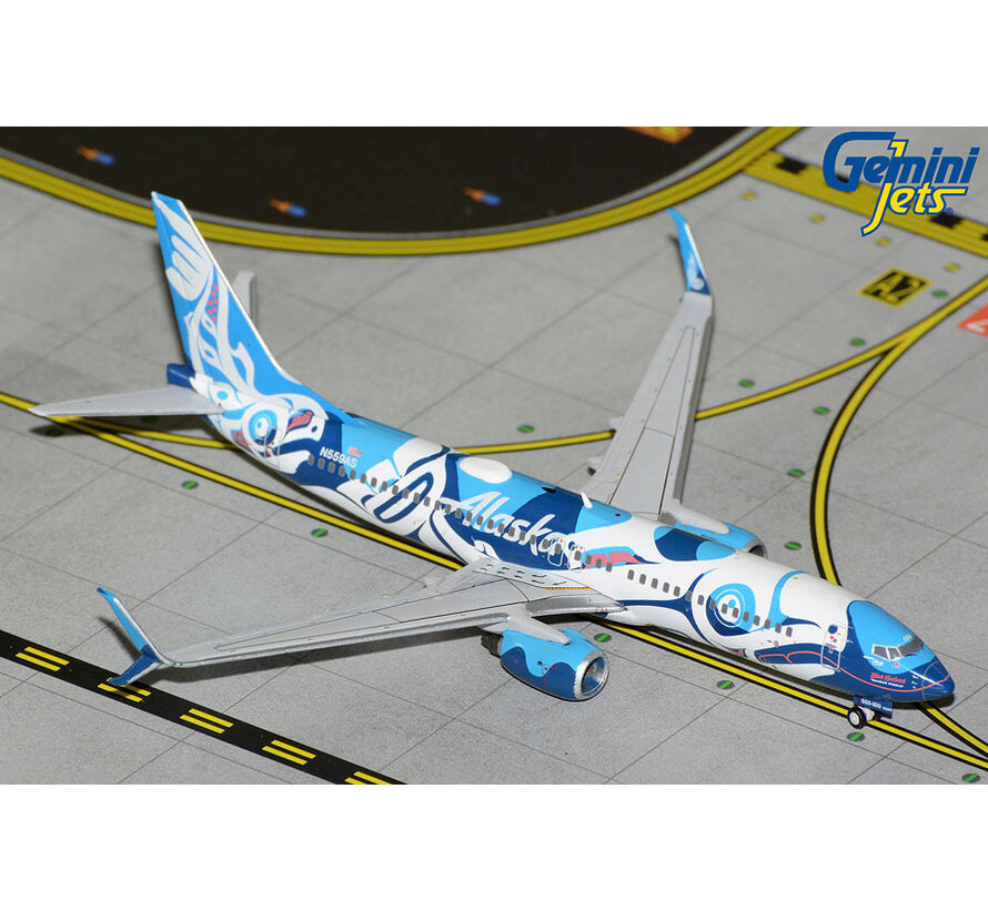 B737-800S Alaska Airlines  N559AS ”Salmon People” (upgrade stand) RESTOCK 1:400 * NEW ARRIVAL