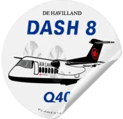 Plane Sticker Air Canada Express jazz Dash8 Q400 Round