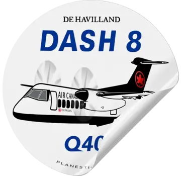 Plane Sticker Air Canada Express jazz Dash8 Q400 Round