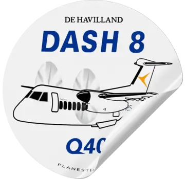 Plane Sticker PAL Dash8 Q400 Round
