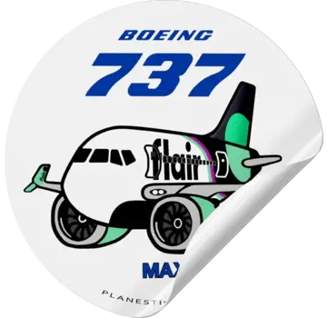 Plane Sticker Flair B737 Max8 Round