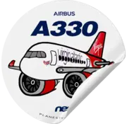 Plane Sticker Virgin Atlantic A330 Neo Sticker Round