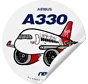 Virgin Atlantic A330 Neo Sticker Round