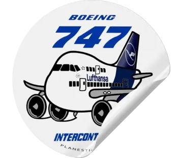 Plane Sticker Lufthansa B747-8 Sticker Round
