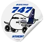 Lufthansa B747-8 Sticker Round