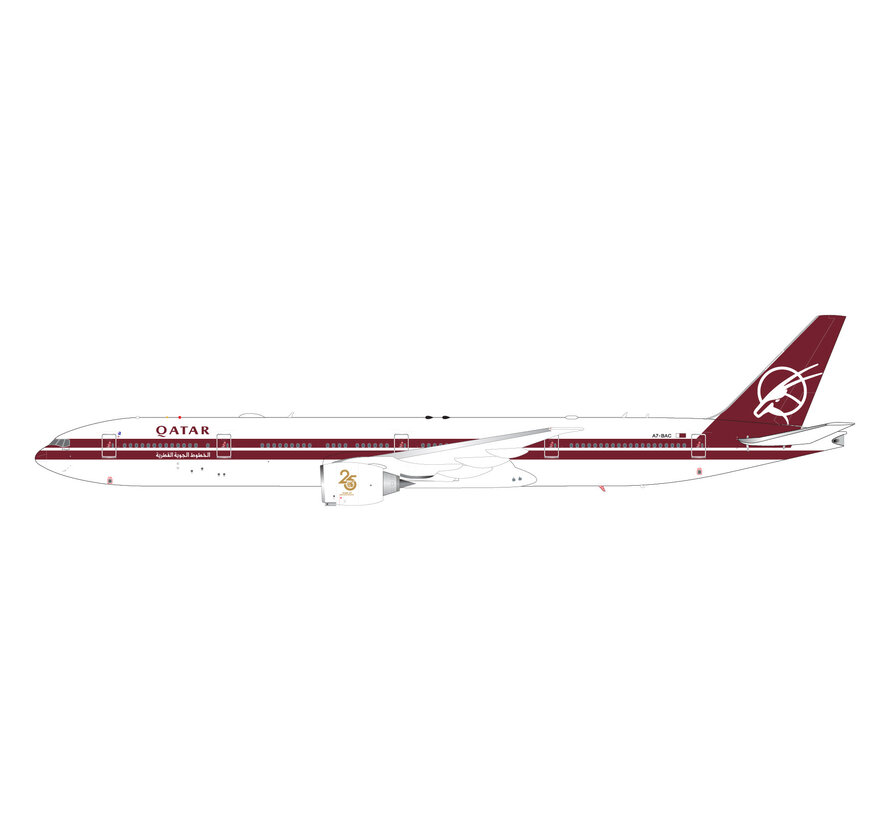 B777-300ER Qatar 25th Anniversary retro livery A7-BAC 1:200