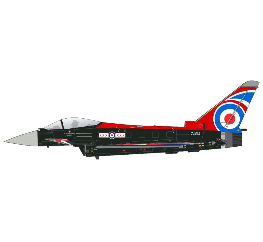 Eurofighter Typhoon Blackjack display jet ZJ914 Royal Air Force 2021 1:72 (2nd release) (with generic box, 2 x empty pylon, 1 x center fuel tank) +pre-order+