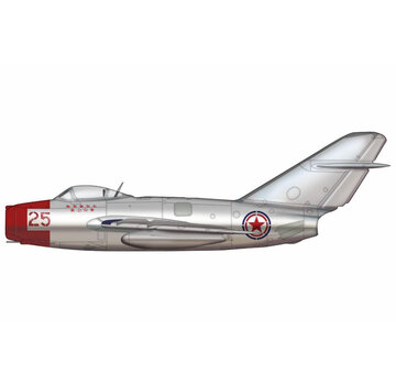 Hobby Master MIG15bis RED 25 Chinese People's Volunteers Air Force North Korea 1950s 1:72 (with ladder)  +PRE-ORDER+