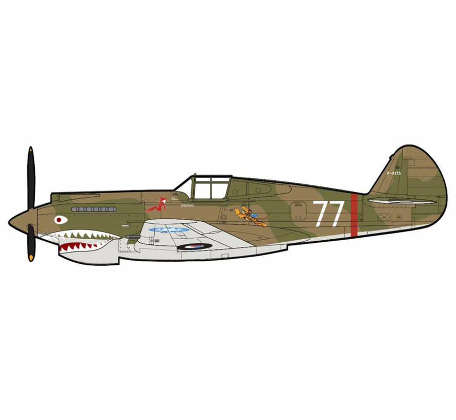 Curtiss Hawk WHITE 77 81-A2 3rd Pursuit Squadron AVG Sharkmouth Robert Smith November 1941 1:48  +PRE-ORDER+