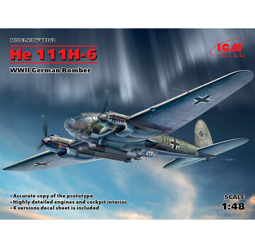 ICM Model Kits He111H-6 WWII German Bomber 1:48 2018 issue