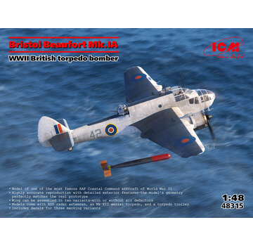 ICM Model Kits Bristol Beaufort Mk.IA torpedo bomber 1:48 New 2025